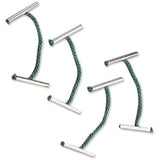 Q-Connect metal treasury tags, 25mm, in a pack of 100, showing metal tags with small holes for attachment.