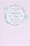 Baby Pink Design Confirmation Card For Girl