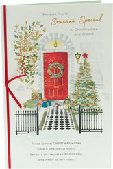 Front Door Scene Someone Special Christmas Card