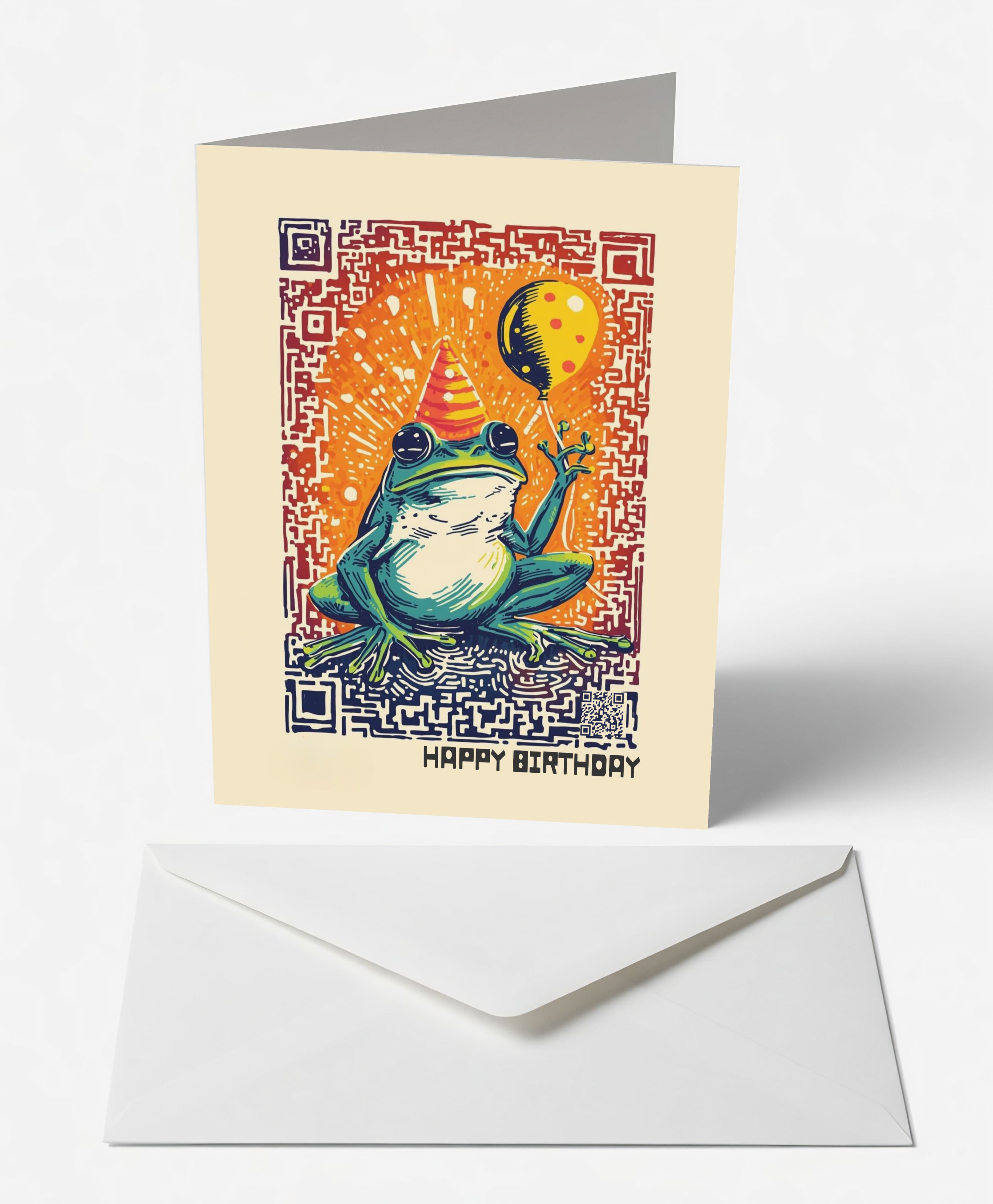 Party Frog Birthday Card