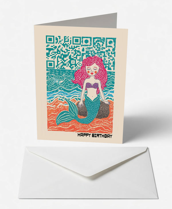Seaside Mermaid Birthday Card