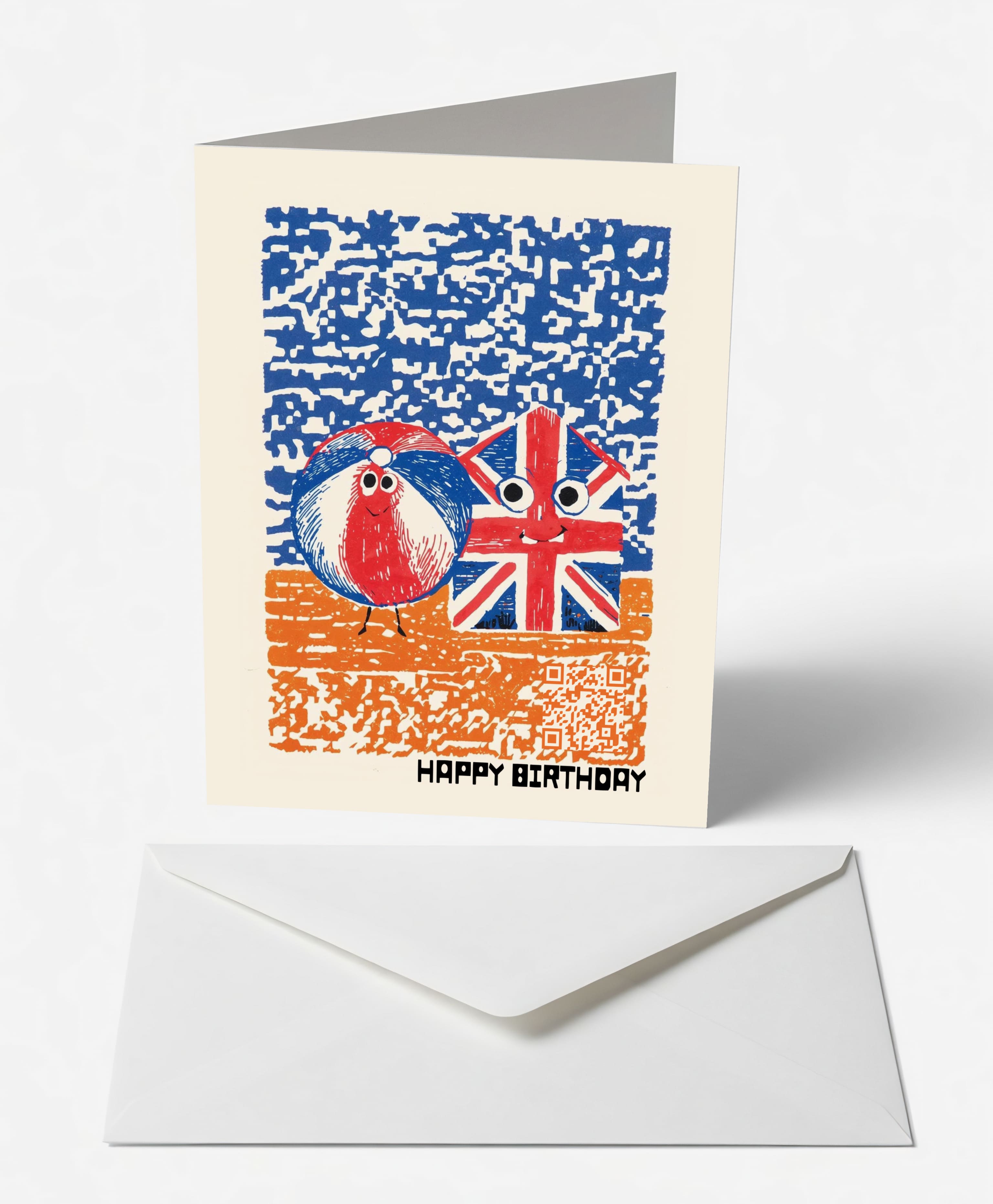 Beach Ball & Hut Birthday Card