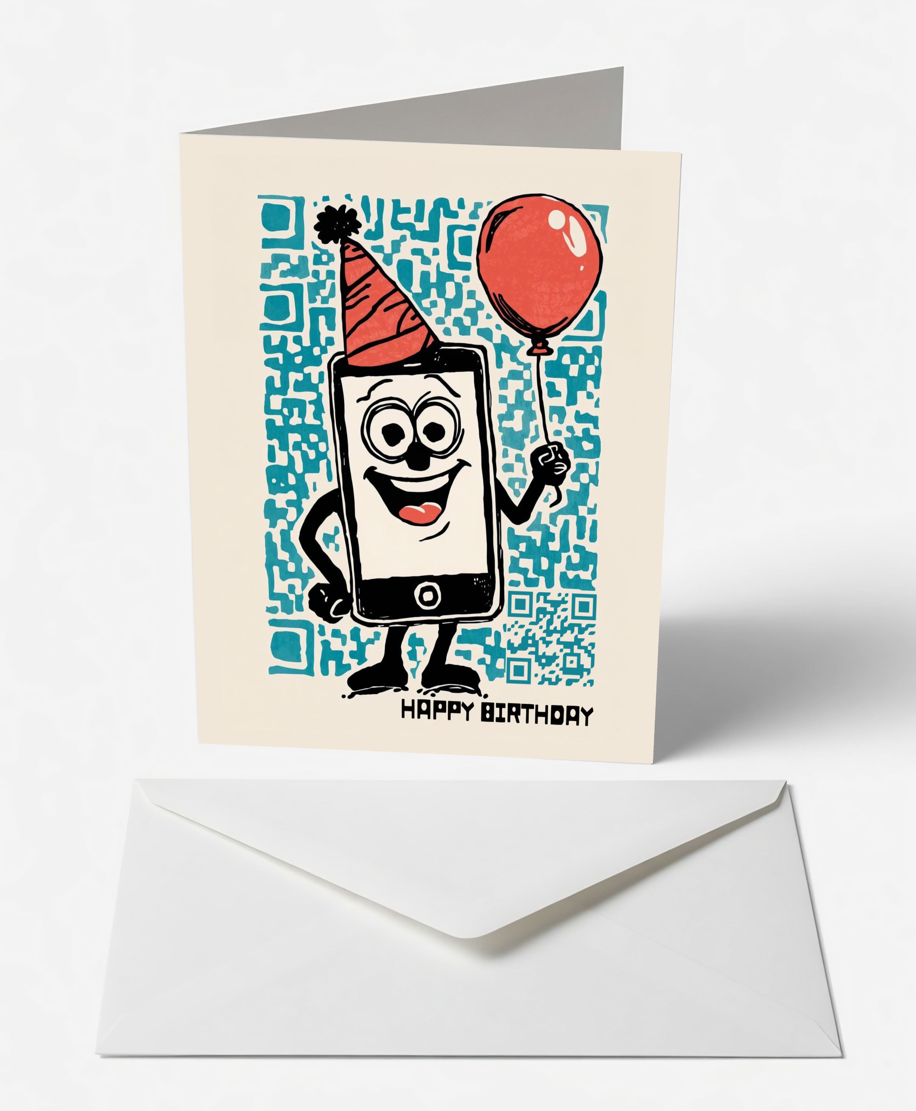 Party Smartphone Birthday Card