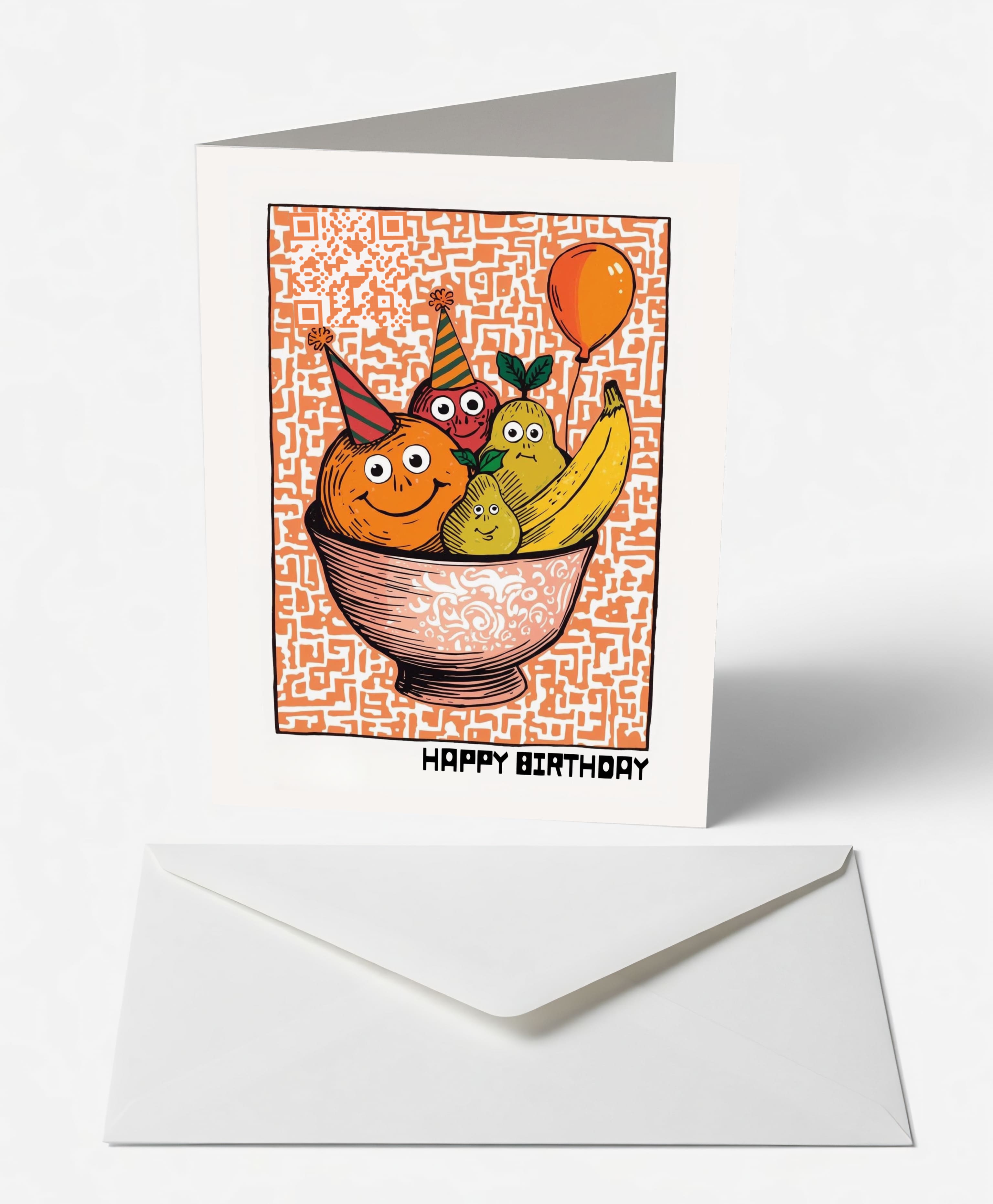 Party Fruit Bowl Birthday Card