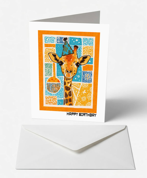Happy Giraffe Birthday Card