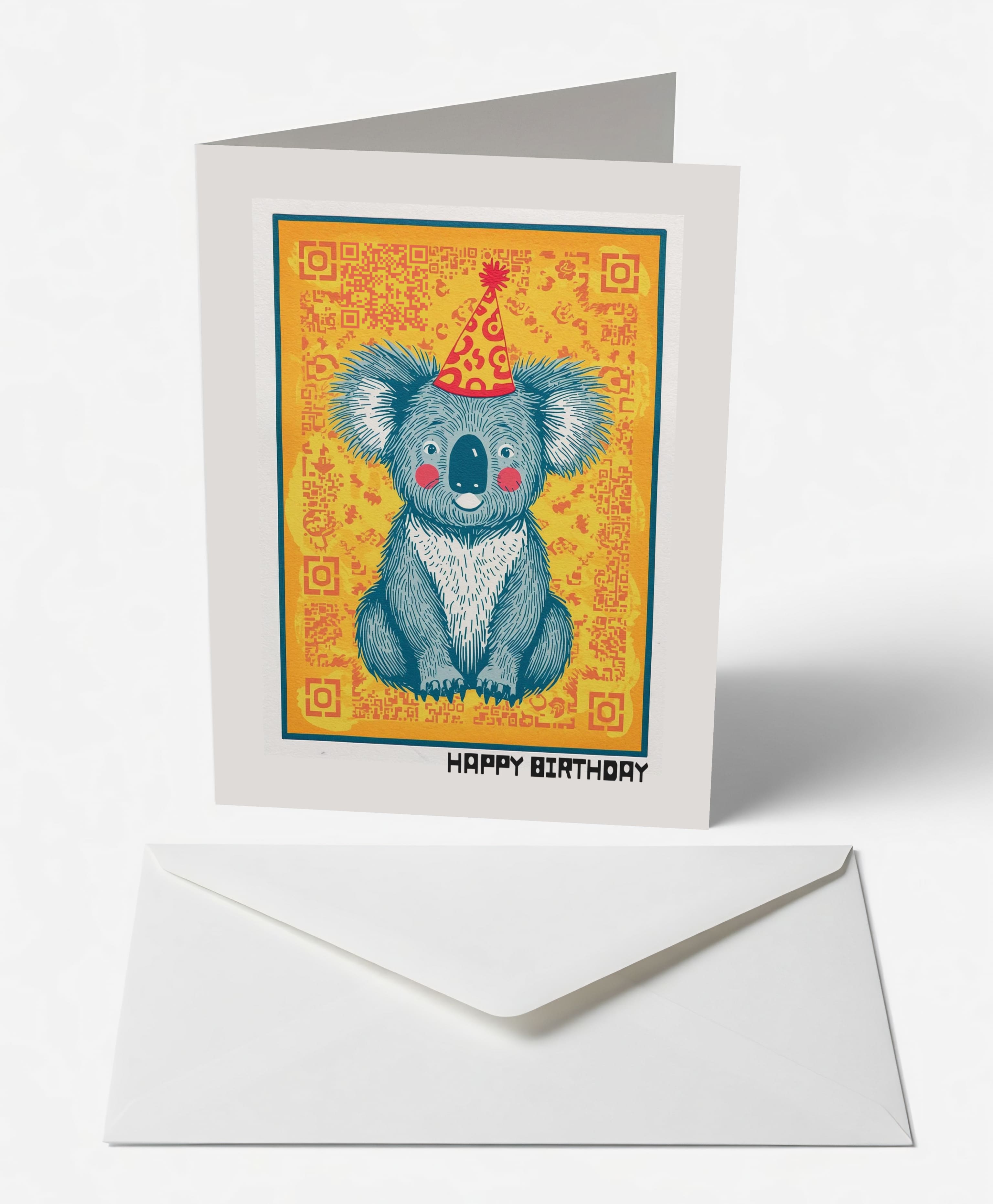 Sleepy Koala Birthday Card