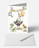Wild Ostrich & Friends Birthday Card