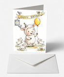 Cheerful Sheep Birthday Card