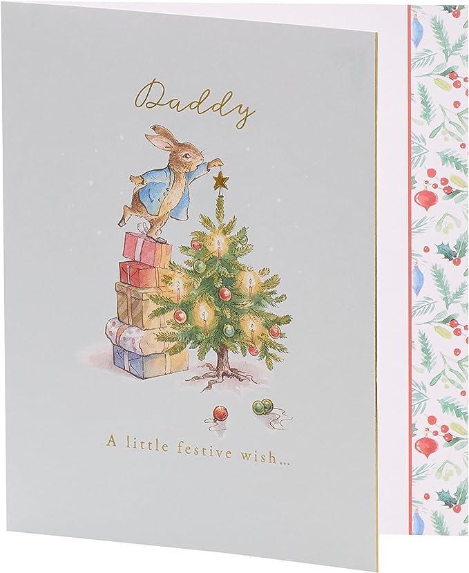 Peter Rabbit Christmas Card for Daddy - Sweet Tree Christmas Card