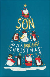 Penguin Design Son Christmas Card
