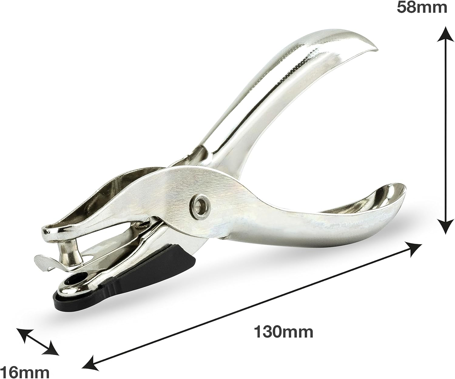 Rapesco 25 single hole puncher for 10 sheets, compact metal desk accessory with ergonomic handle and precise punching mechanism