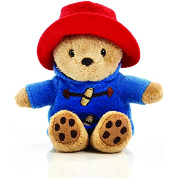 Red Paddington bear plush bean toy by Rainbow Designs, soft and cuddly with detailed Paddington features.