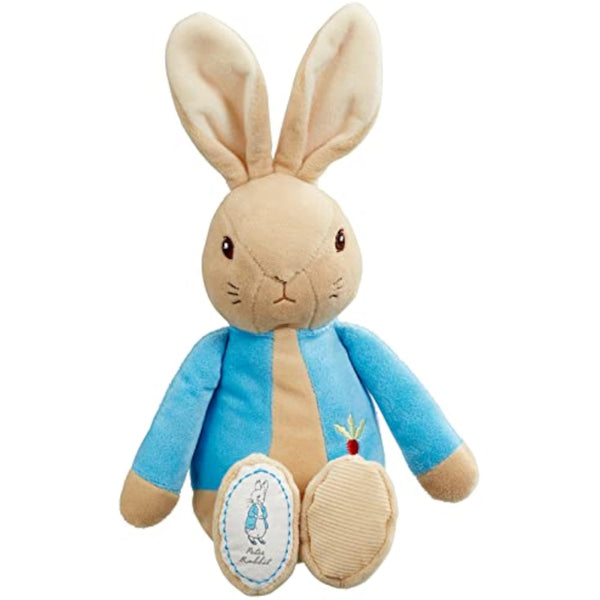 Rainbow Designs My First Peter Rabbit soft toy by RD, a cuddly Beatrix Potter bunny teddy for babies and toddlers, with soft plush fur.