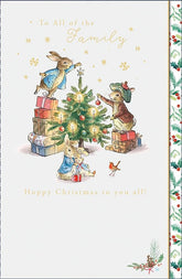 Peter Rabbit Happy Christmas to All Family Christmas Card