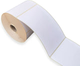Roll of 500 RM self-adhesive thermal printer labels measuring 6x4 inches, designed for easy application and clear printing.