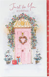 Front Door Details Design Just for You Christmas Card