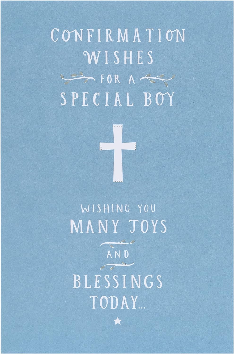 Blue Design Confirmation Card For Boy