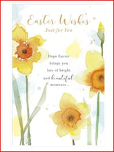 Easter Card - Daffodils Easter Wishes