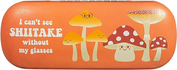 Sass & Belle mushroom-shaped glasses case with colorful design, soft interior for protecting eyewear, eyewear accessory.