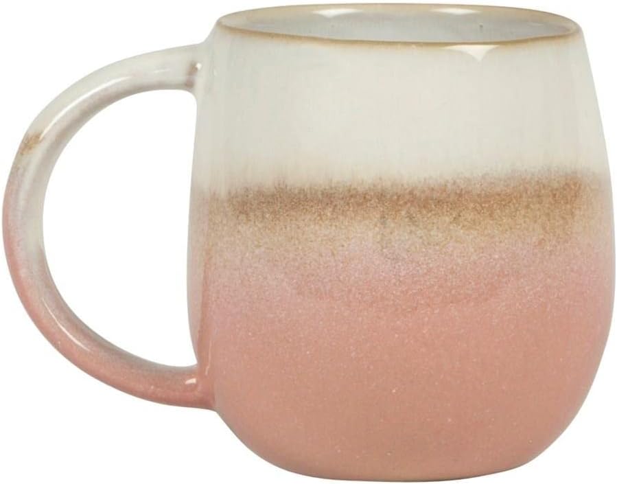 Pink ombre glazed mug with dip glaze finish from Sass & Belle, perfect for kitchen and drinkware use.