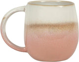 Pink ombre glazed mug with dip glaze finish from Sass & Belle, perfect for kitchen and drinkware use.