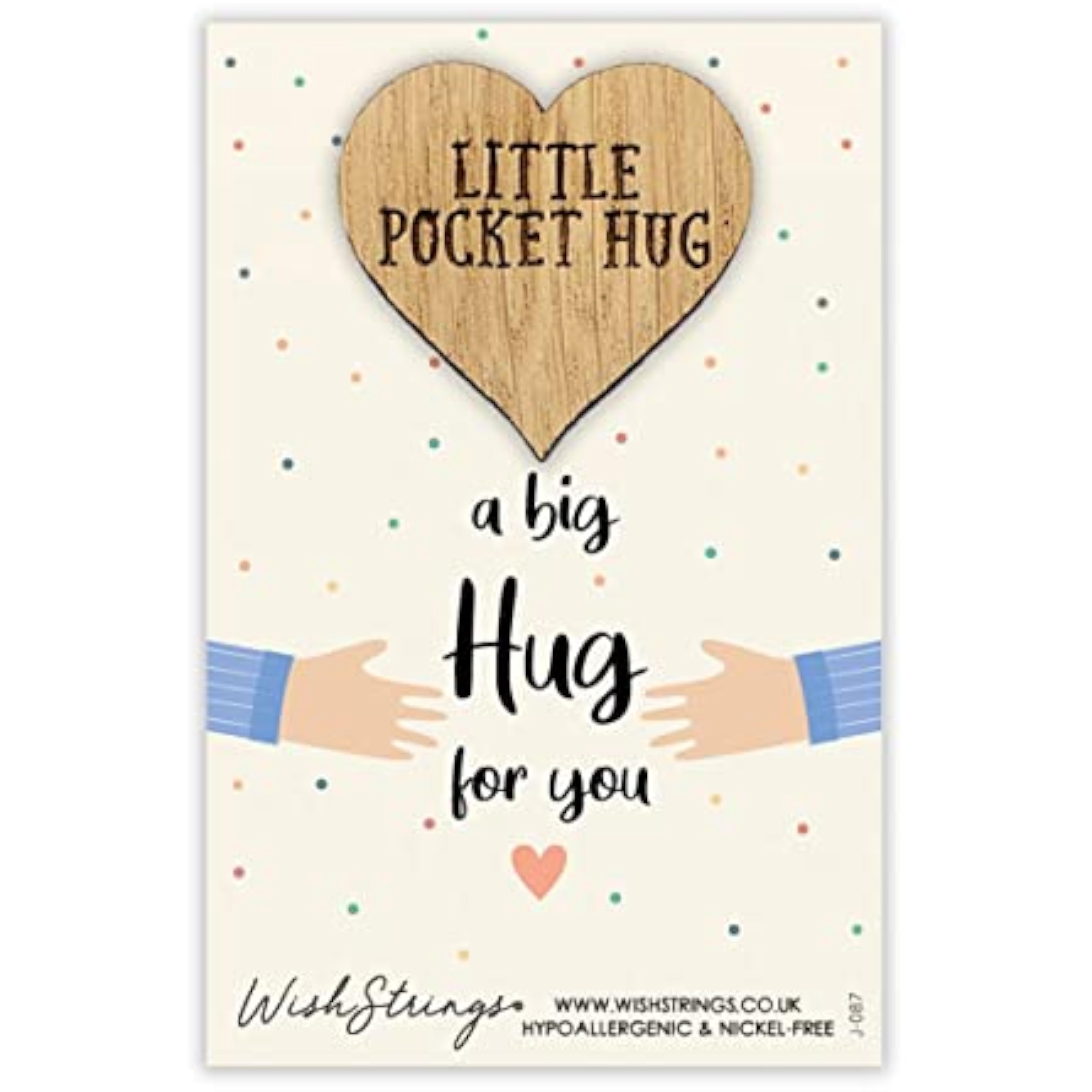 Small pocket hug wish token keepsake from Second Nature, featuring a heartfelt design for gifting and sentimental keepsake.