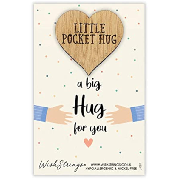 Small pocket hug wish token keepsake from Second Nature, featuring a heartfelt design for gifting and sentimental keepsake.