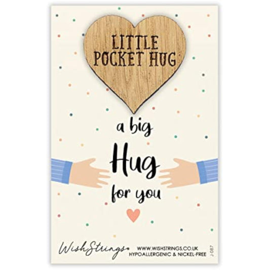 Small pocket hug wish token keepsake from Second Nature, featuring a heartfelt design for gifting and sentimental keepsake.