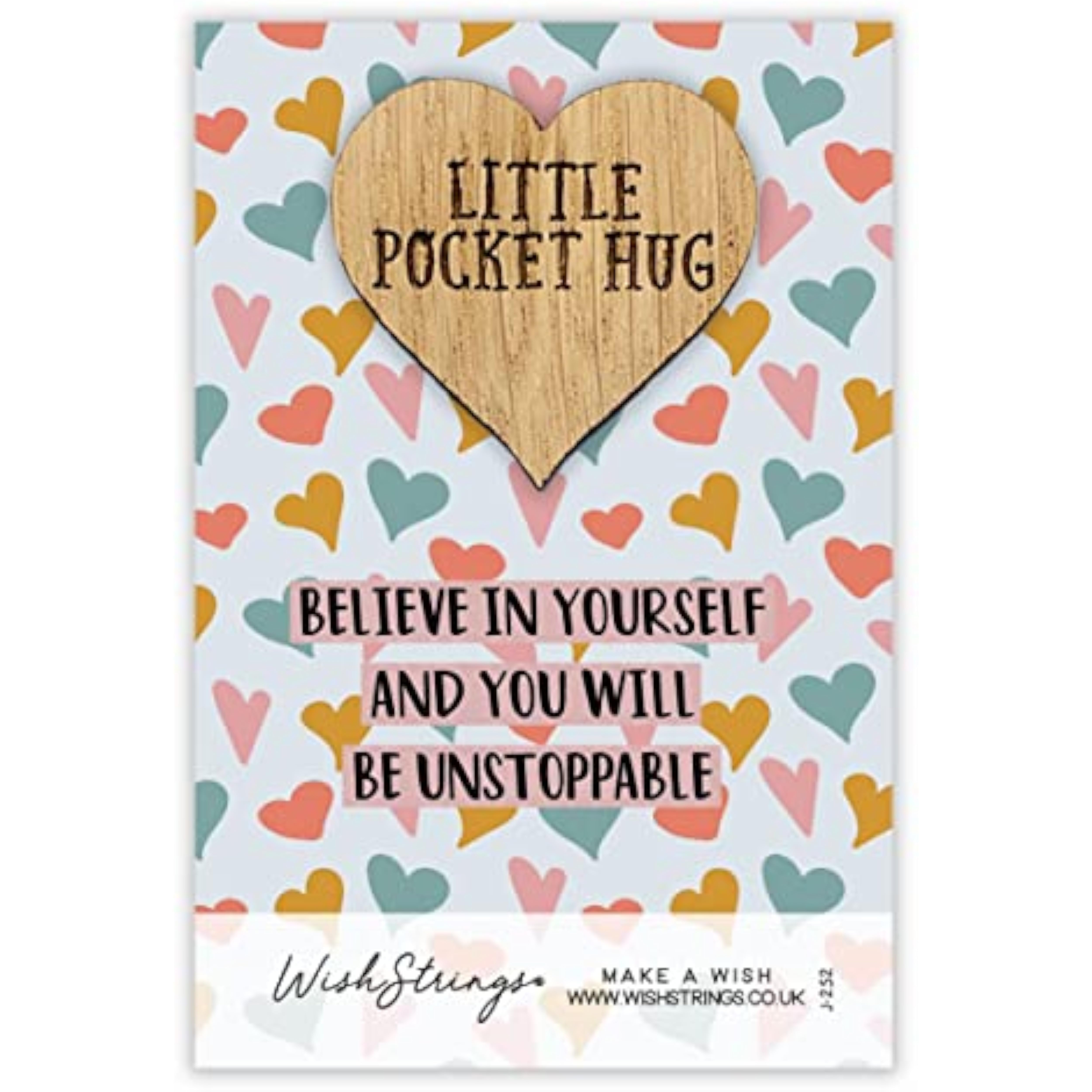 Second Nature "Believe in Yourself" pocket hug wish token keepsake gift with inspiring message and small keepsake design.