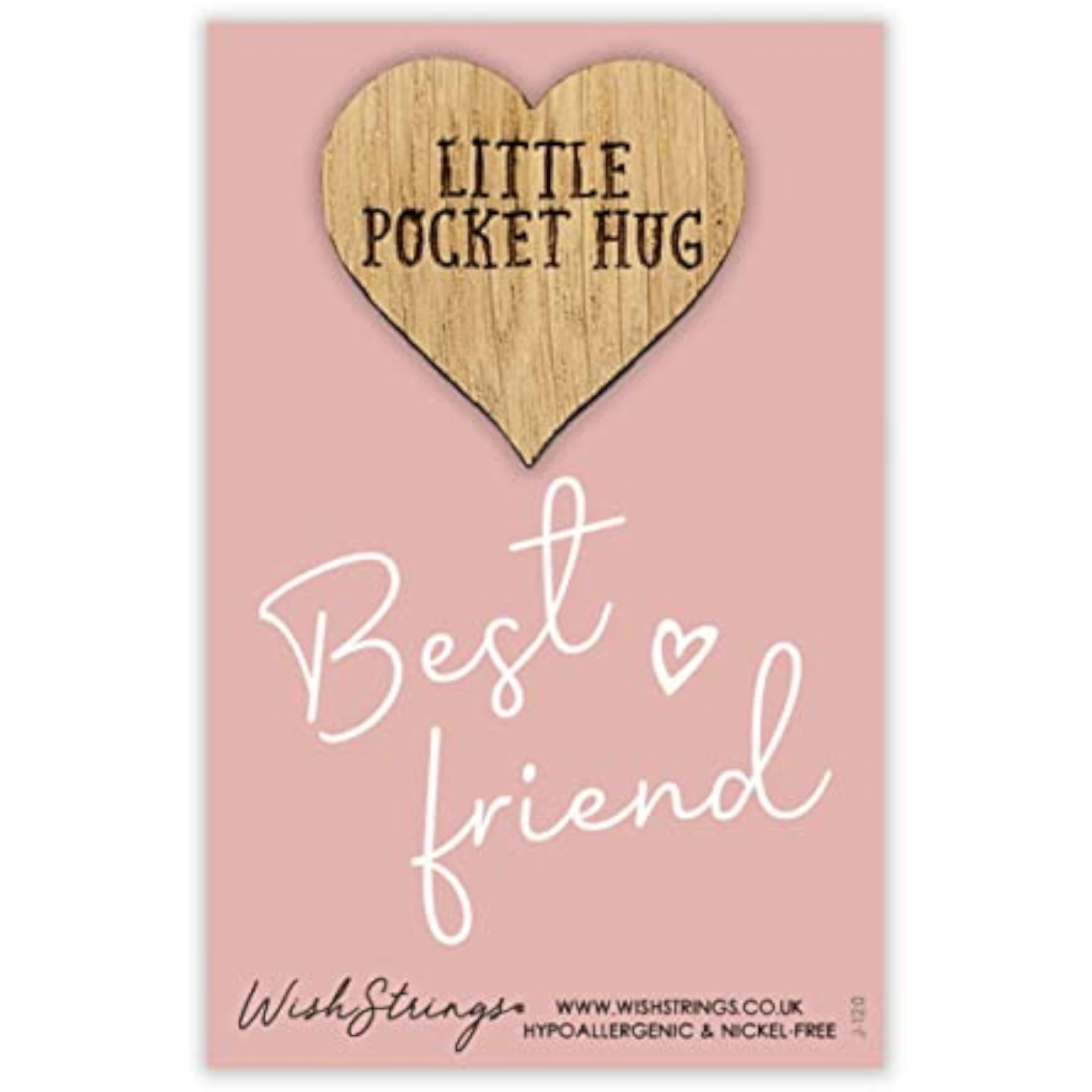 Second Nature Best Friend Friendship pocket hug wish token keepsake gift, small token with heartfelt message for friends