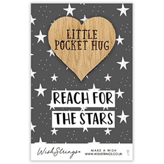 Second Nature "Reach for The Stars" pocket hug wish token keepsake gift with star design and heartfelt message.