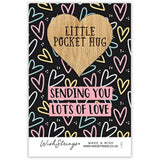 Second Nature Sending Lots of Love pocket hug wish token keepsake gift, small token with heartfelt message for loved ones