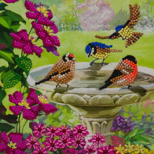Love Birds Anniversary Crystal Card by Second Nature, a greeting card featuring romantic bird illustrations and crystal accents.