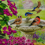 Love Birds Anniversary Crystal Card by Second Nature, a greeting card featuring romantic bird illustrations and crystal accents.