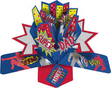 Super Dad 3D pop-up greeting card by Second Nature featuring a detailed, vibrant design for special occasions.