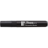 Black Sharpie W10 permanent markers with chisel tips, 12-pack, ideal for creating bold, permanent designs on greeting cards.
