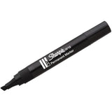 Black Sharpie W10 permanent markers with chisel tips, 12-pack, ideal for writing on greeting cards and various surfaces.