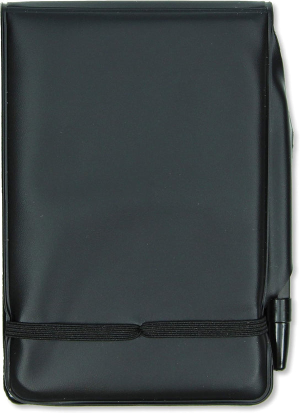 Silvine elasticated pocket notebook with 80 pages, durable PVC covers, and a pen attached for on-the-go note taking.