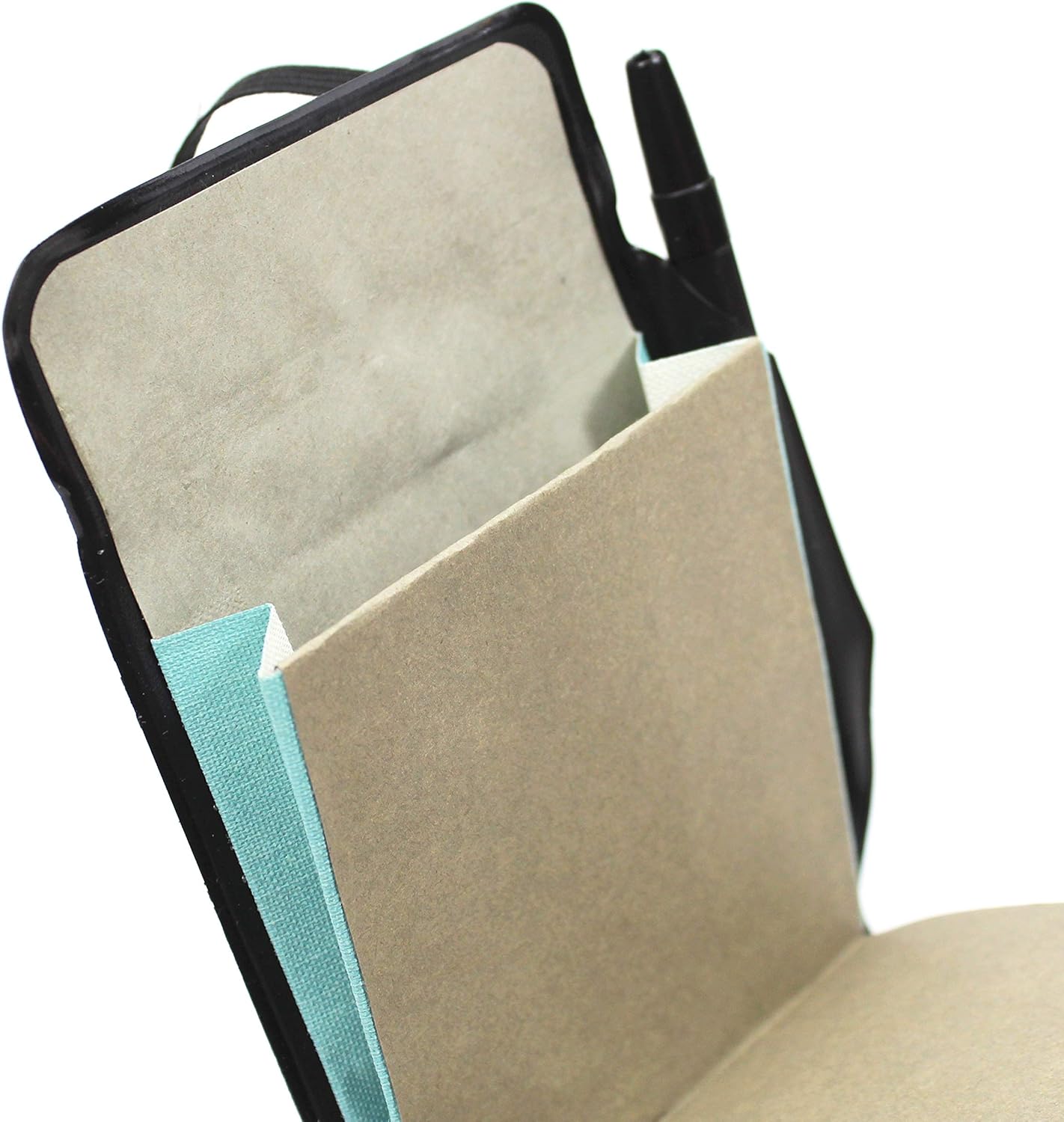 Silvine elasticated pocket notebook with 80 pages, durable PVC covers, and a pen for convenient note-taking.