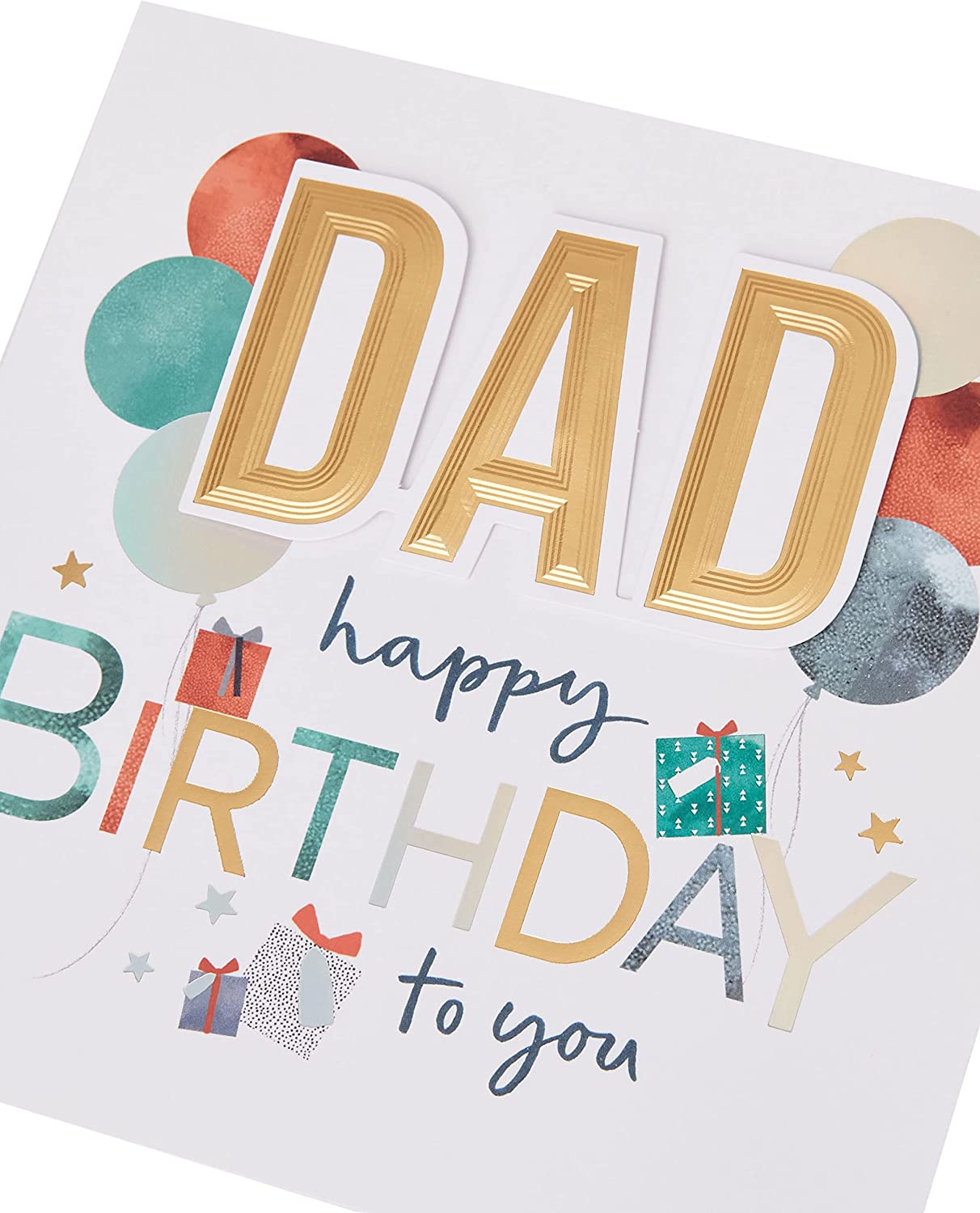 Lovely Design with Balloons Dad Birthday Card