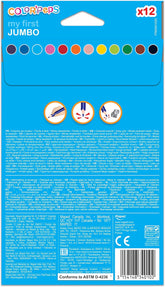 COLOR'PEPS MY FIRST JUMBO COLOURING PENCILS x12