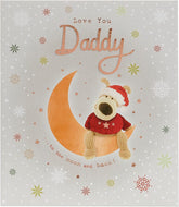 Boofle Moon and Snowflakes Daddy Christmas Card