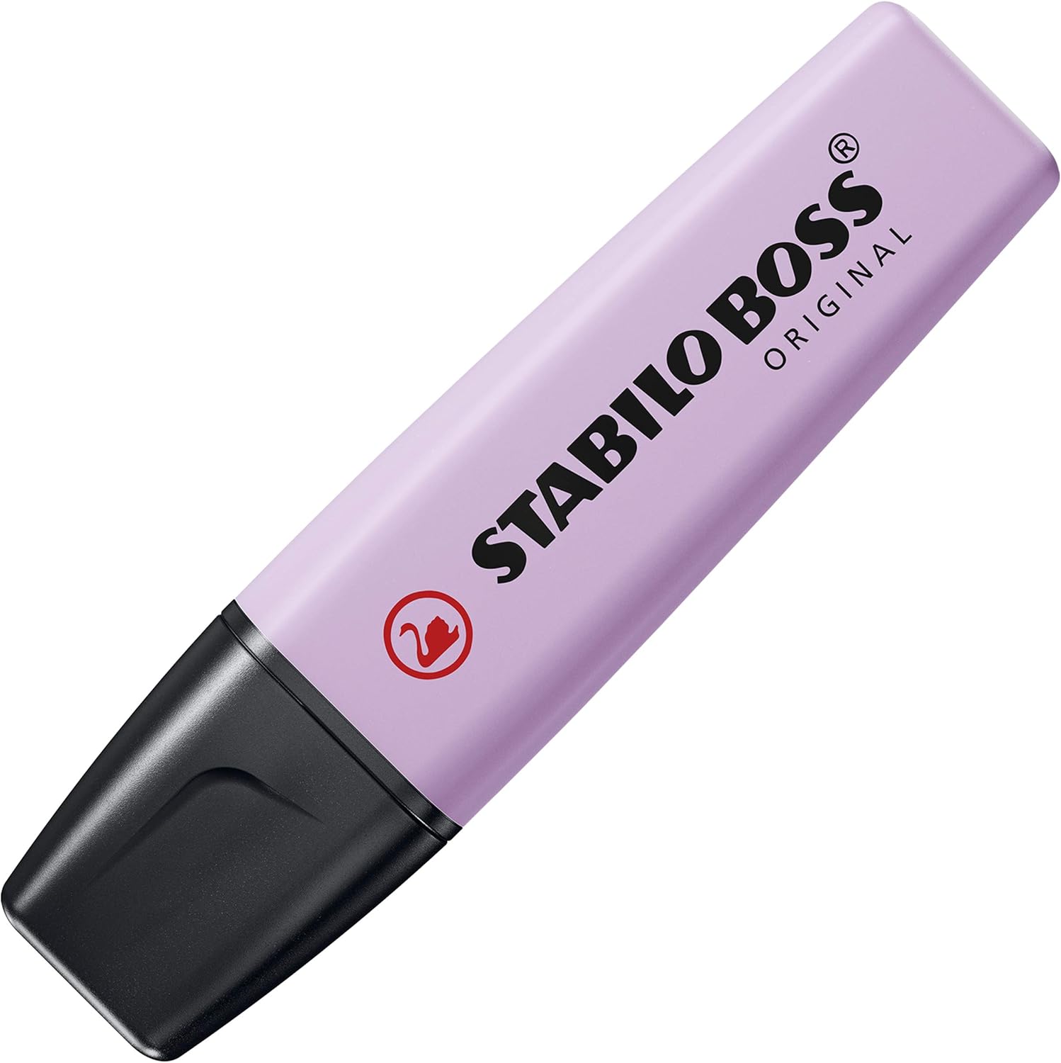 Stabilo BOSS ORIGINAL Pastel highlighter in lilac haze with a chisel tip and pastel-colored body, suitable for highlighting and decorating.