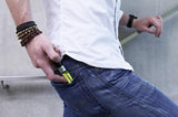 Stabilo Luminator highlighters in assorted colors, set of 4, with vibrant ink tips and plastic wallets for easy carrying.