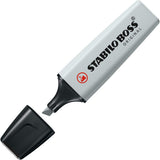 Stabilo Boss Original Pastel Highlighter in Dusty Grey with chisel tip and pastel ink on a white background.