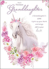 Precious Granddaughter Birthday Card by Grass Roots (Unicorn Card)