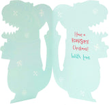 Festive Dinosaur Design Nephew Christmas Card