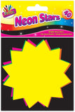 Set of 40 fluorescent stars, 10x10 cm, by Tallon, glowing decorative stars for walls or ceilings in vibrant colors.