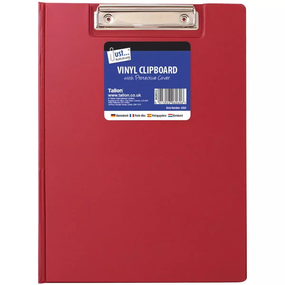Tallon vinyl greeting card clipboard and cover with a durable, stylish design featuring a colorful abstract pattern.