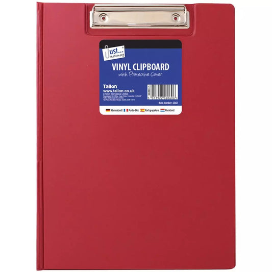 Tallon vinyl greeting card clipboard and cover with a durable, stylish design featuring a colorful abstract pattern.